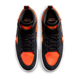 nike sb shoes react leo (black/black/orange/electro orange) leo baker