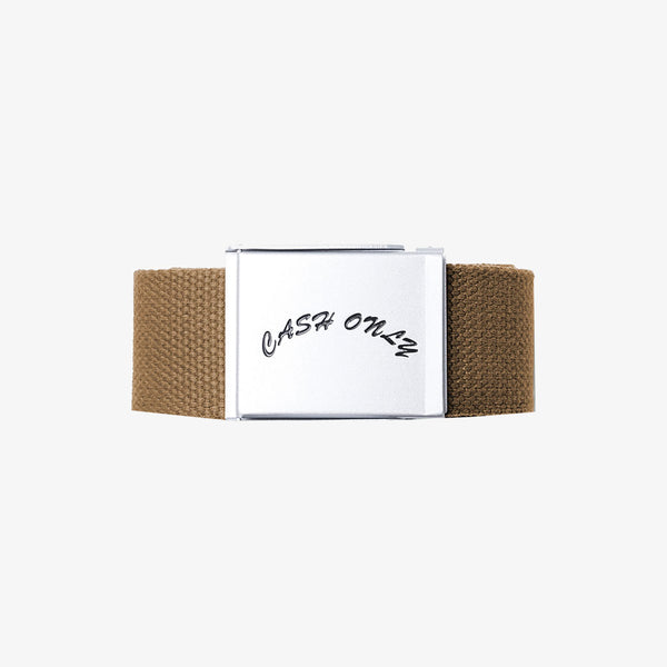 cash only belt logo (brown)