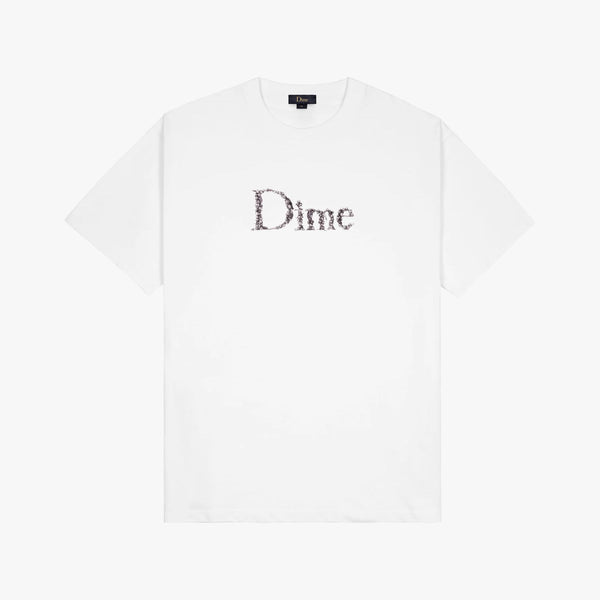 dime tee shirt classic skull (white)