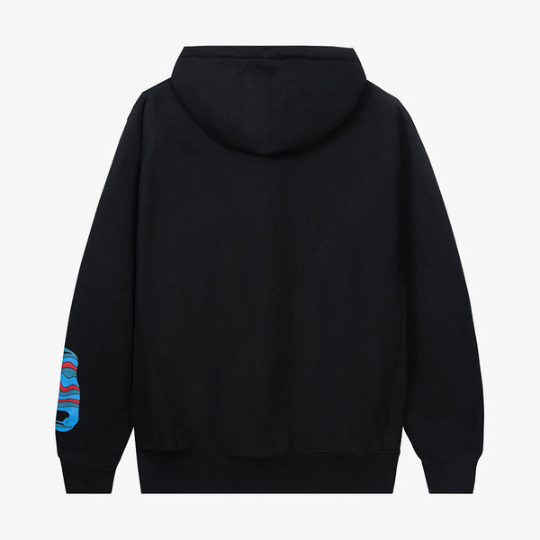tired sweatshirt hood crawl (black)
