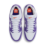nike sb shoes dunk low pro iso (court purple/white)