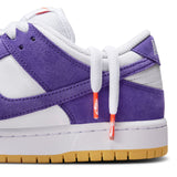 nike sb shoes dunk low pro iso (court purple/white)