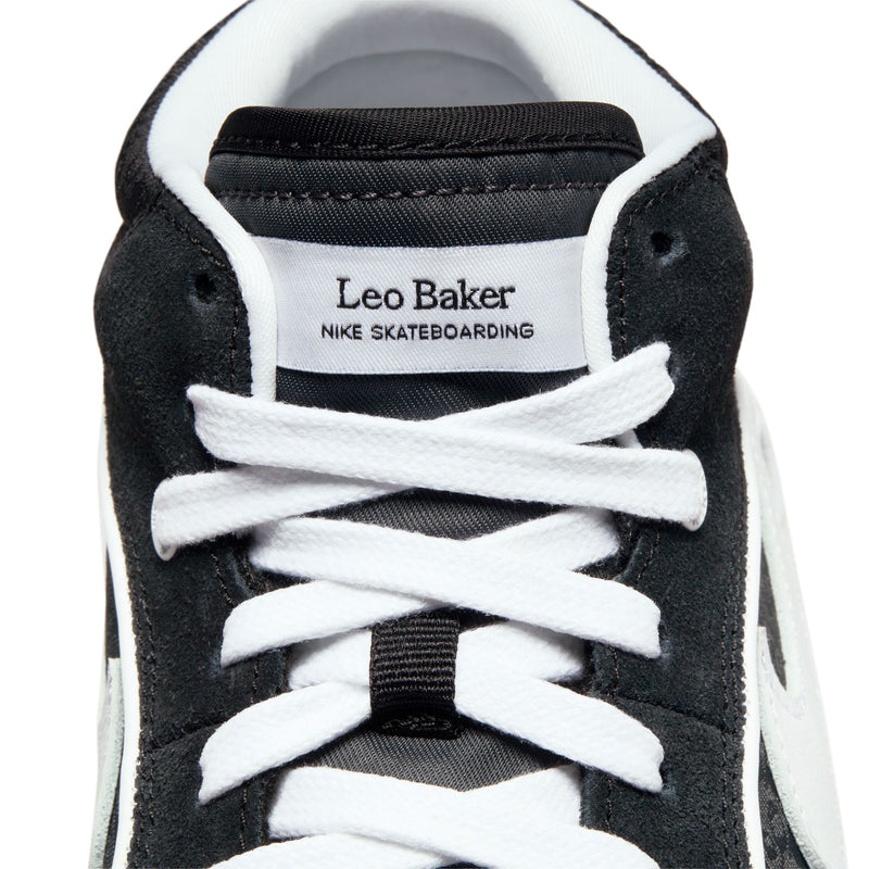nike sb shoes react leo (black/white/gum) leo baker