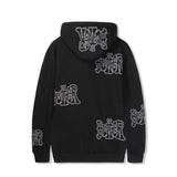 butter goods sweatshirt hooded zip tour (black)