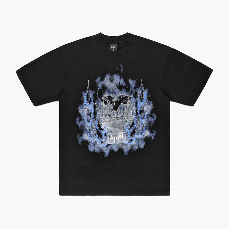 april tee shirt vintage skull (black)