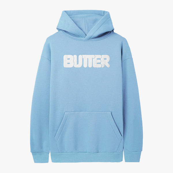 butter goods sweatshirt hood puff pounded logo (sky)