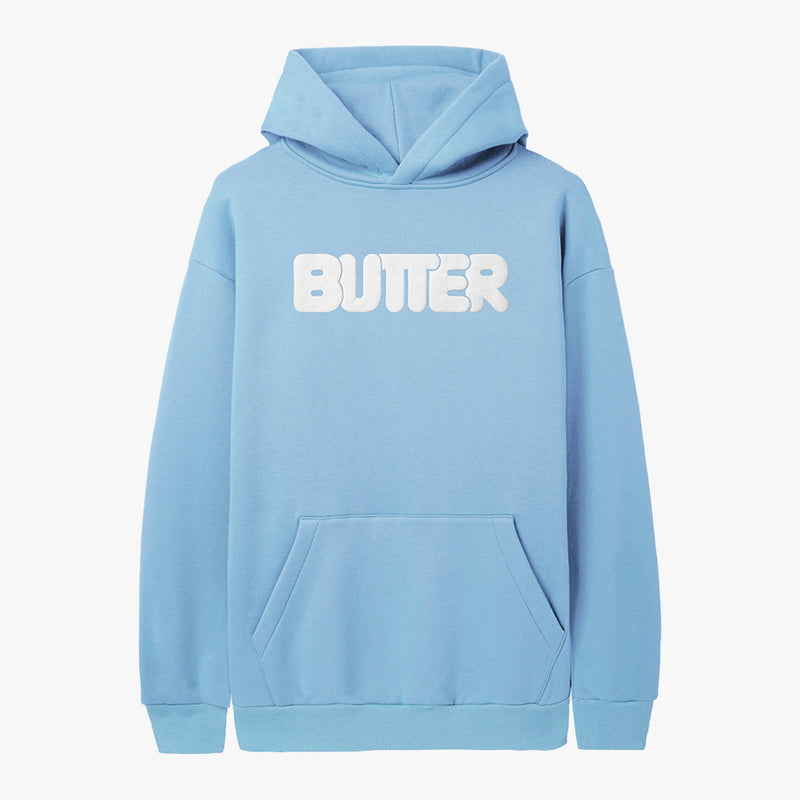 butter goods sweatshirt hood puff pounded logo (sky)