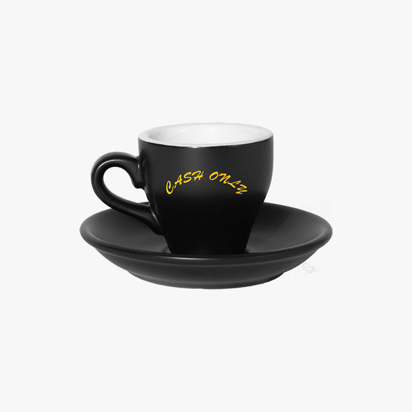 cash only mug logo expresso set (black)
