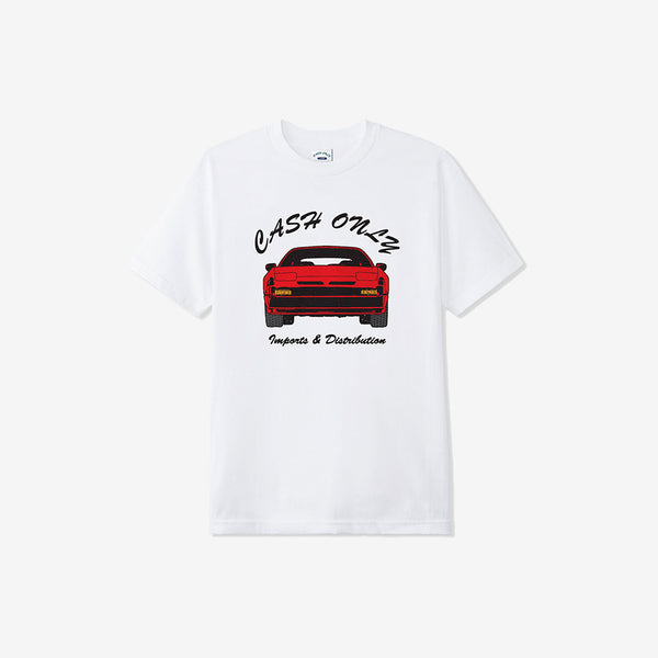 cash only tee shirt car (white)