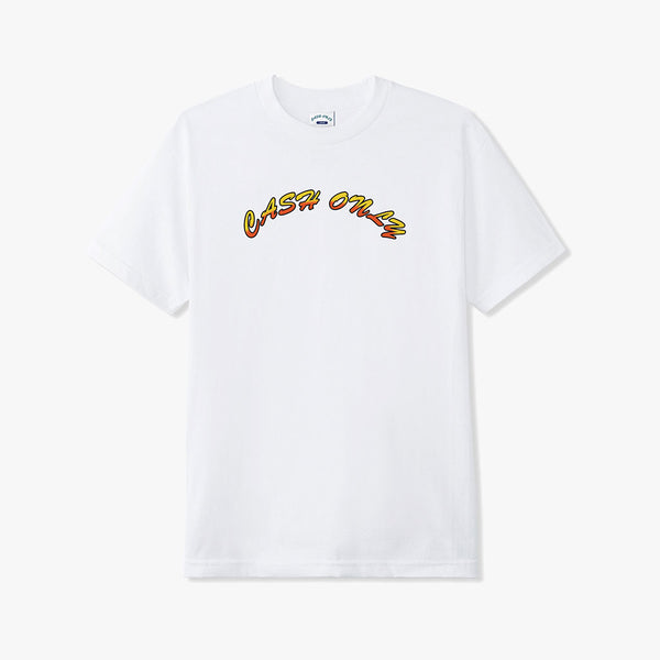 cash only tee shirt logo (white)