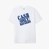 cash only tee shirt records (white)