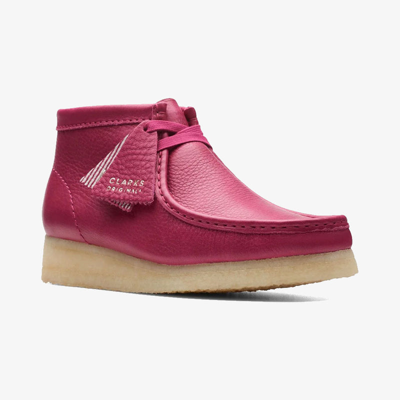 clarks shoes girls wallabee boot (berry/leather) – Amigos Skate Shop