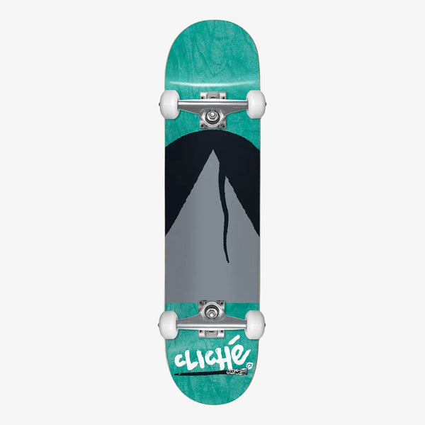 cliché skateboard complete painted triangle (blue) 8.125