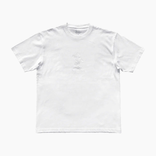 dancer tee shirt OG embossed logo (white)