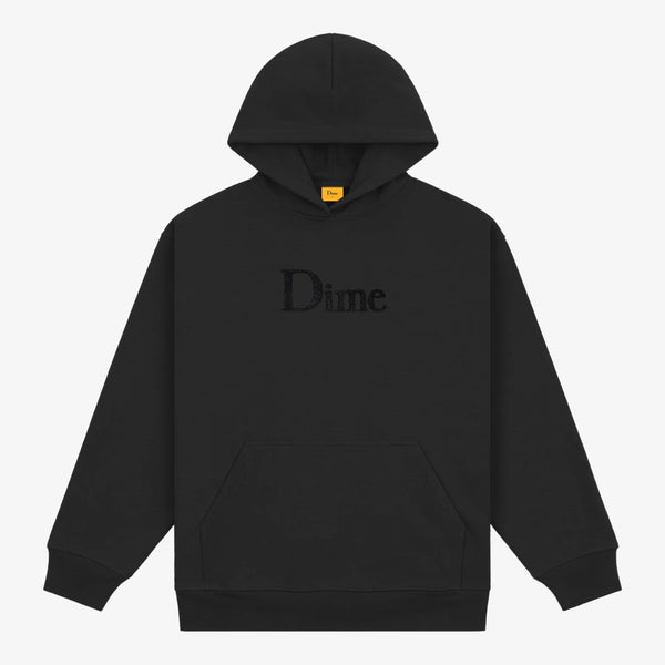 dime sweatshirt hood classic chenille logo (black)