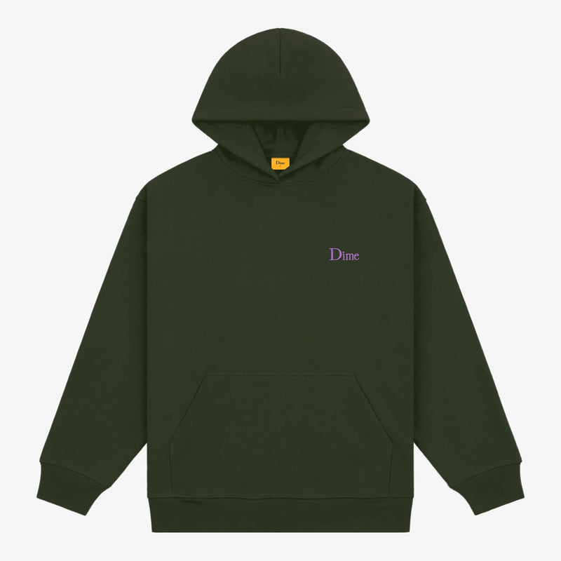 dime sweatshirt hood classic small logo (forest green)