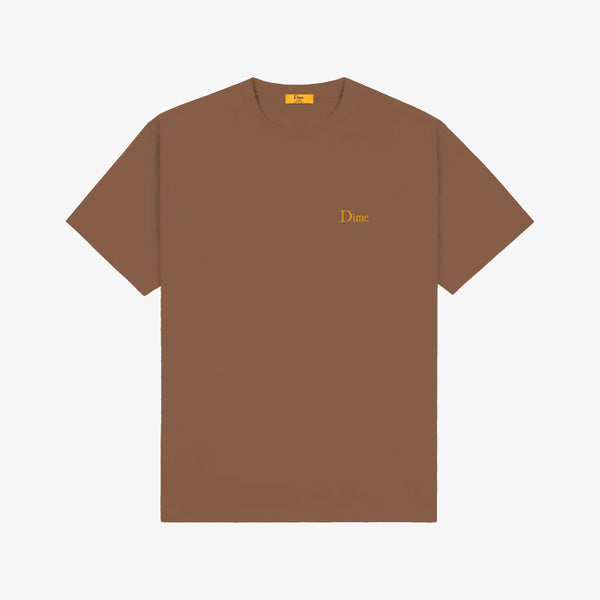 dime tee shirt classic small logo (brown)