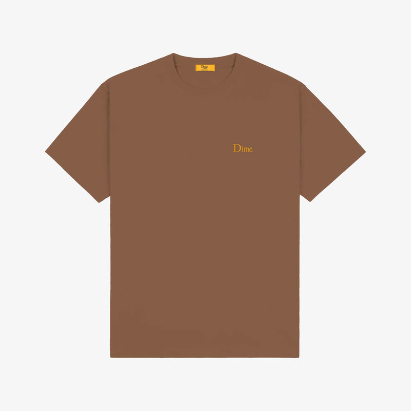 dime tee shirt classic small logo (brown)