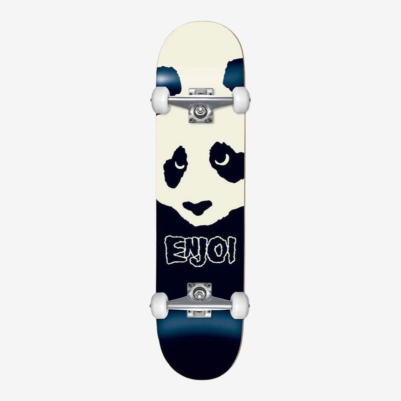 enjoi skateboard complete misfit panda team (black) 7.625