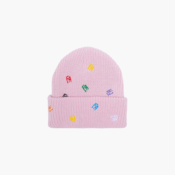 fucking awesome beanie scattered fa (light pink)