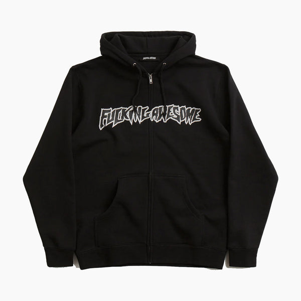 fucking awesome sweatshirt hooded zip stamp logo (black)