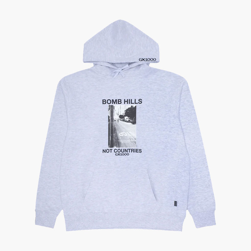 gx1000 sweatshirt hood bomb hills not countries (ash)
