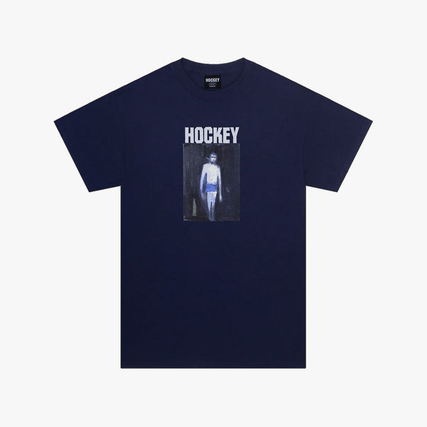 hockey tee shirt 50% of anxiety (navy)