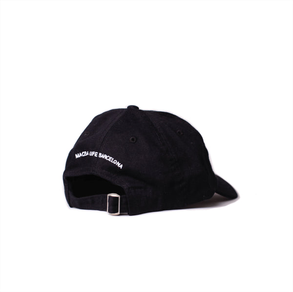 macba life cap baseball polo dad hat can logo (black/white)