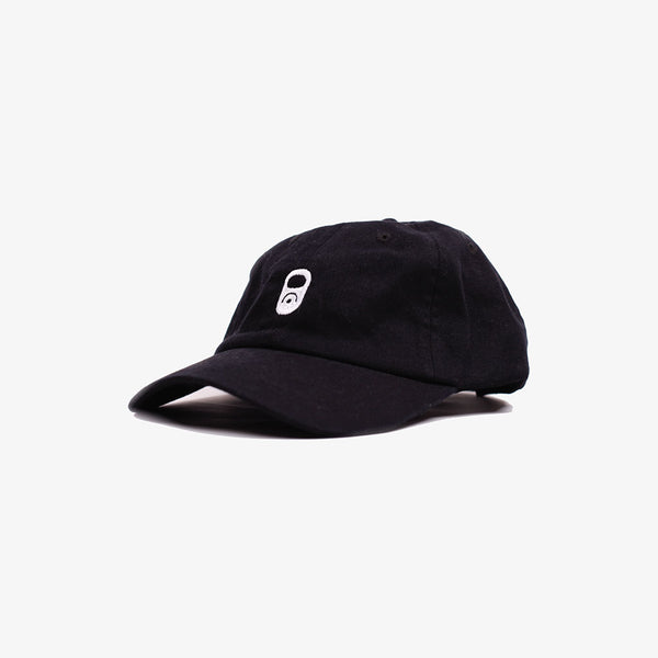 macba life cap baseball polo dad hat can logo (black/white)
