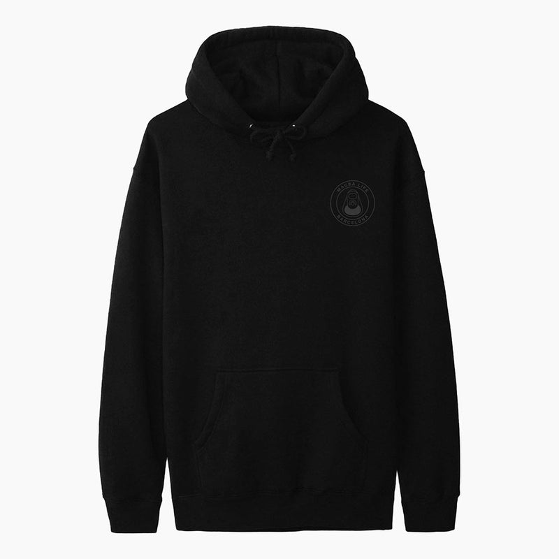macba life sweatshirt hood og logo (black/gray)