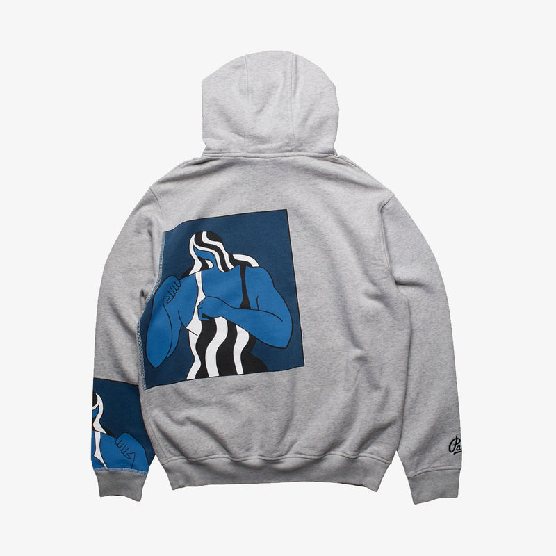 parra sweatshirt hood self defense (heather grey)