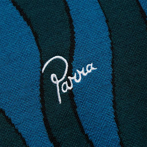 parra polo knitted aqua weed waves (multi)