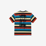 parra tee shirt stacked pets on striped (multi)