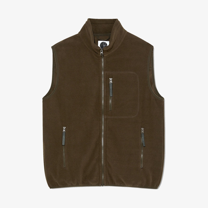 polar jacket vest basic fleece (brown)