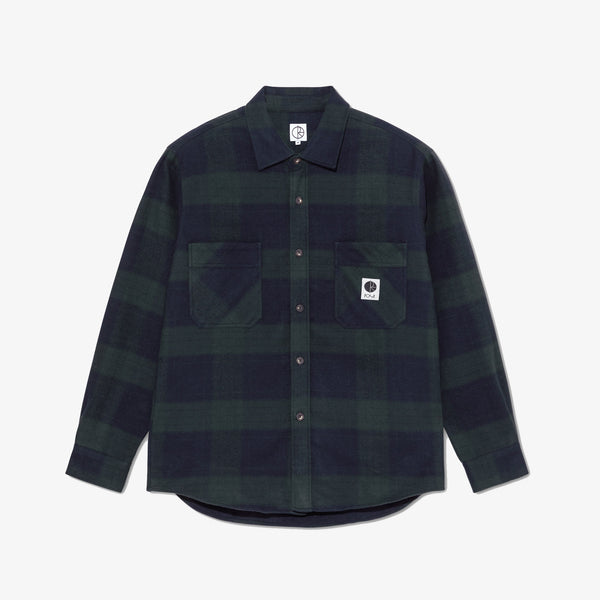 polar shirt flannel long sleeves mike (navy/teal)