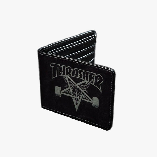 thrasher wallet leather skate goat (black)