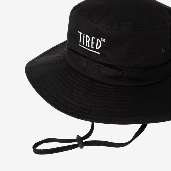 tired hat bucket bob boonie og fishing (black)