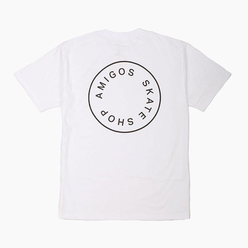 amigos tee shirt og logo (white)