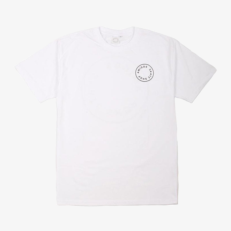 Amigos Skate Shop Logo White T-Shirt