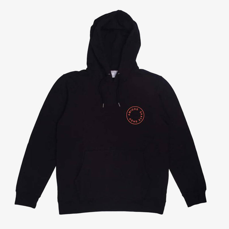 amigos sweatshirt hood circle logo (black)