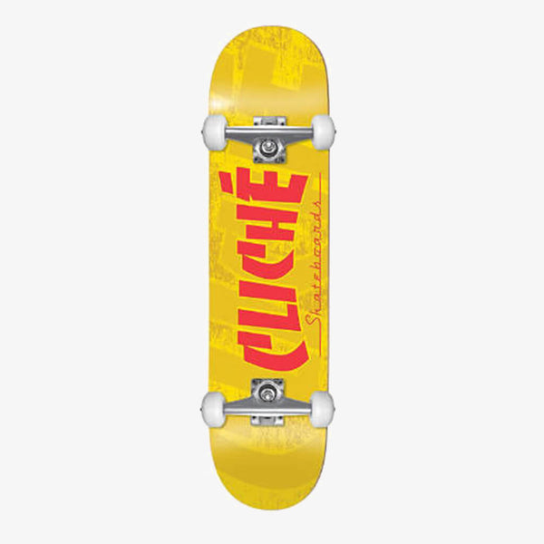 cliché skateboard pack complet banco fp yellow 7.75