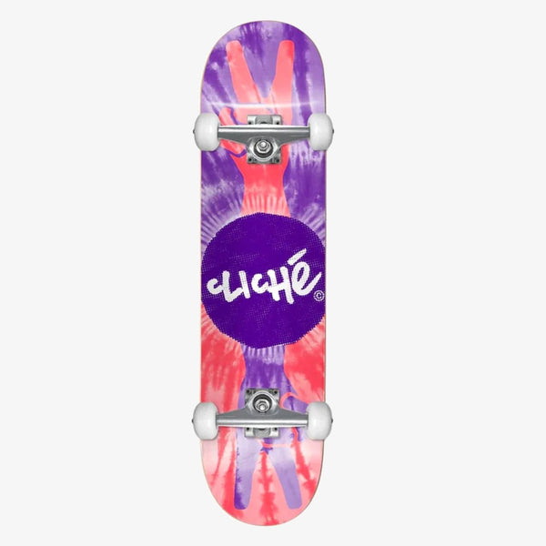 Cliche PEACE Purple Red FP 8.0 Complete Skateboard