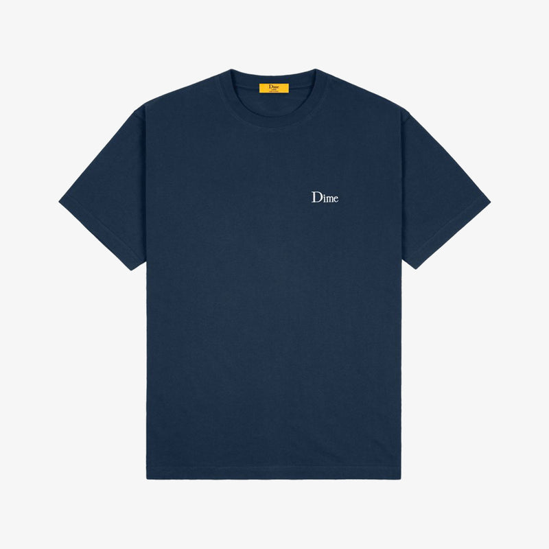 Dime MTL Small Logo Navy T-shirt
