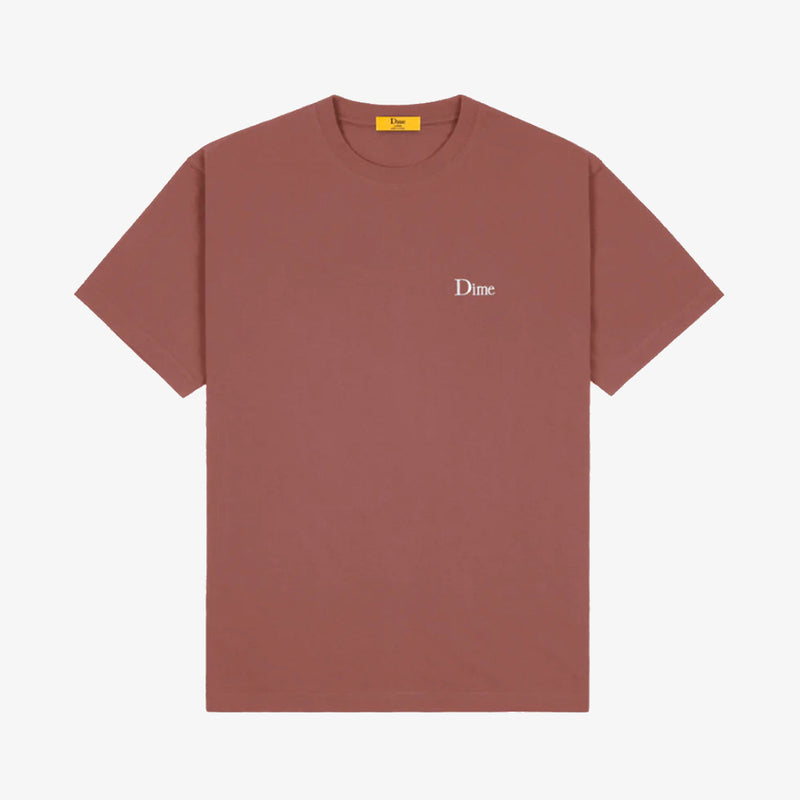 Dime Classic Small Logo T-Shirt (Washed Maroon)