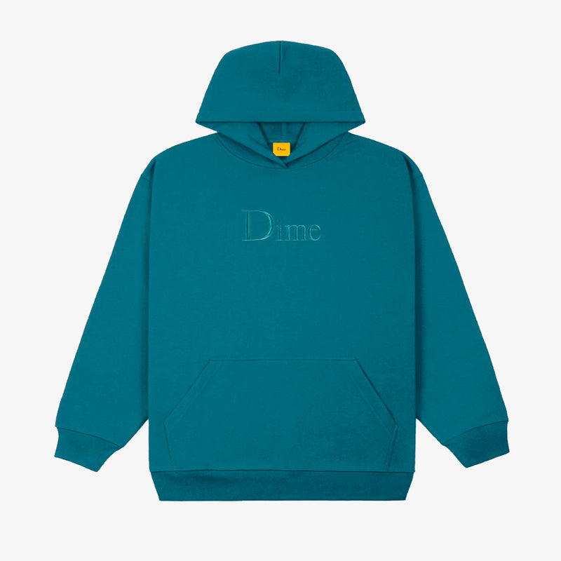 Dime MTL Classic Embroidered Real Teal Hoodie