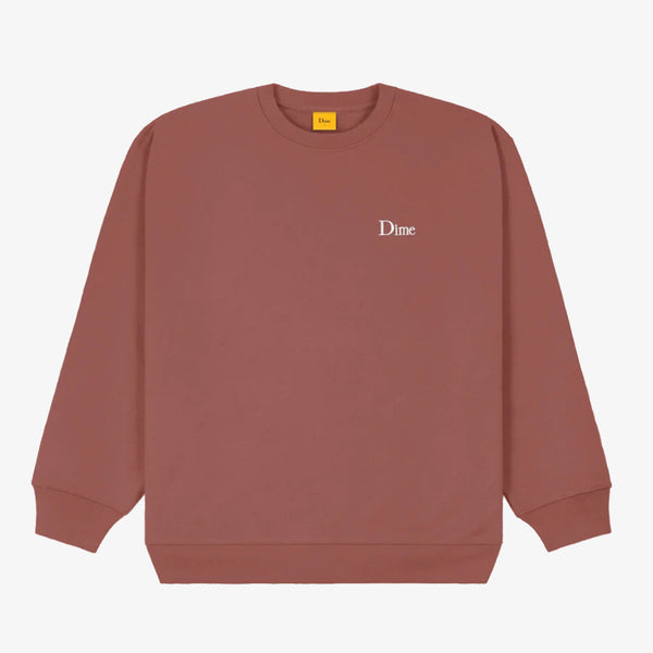 dime sweatshirt crew small logo (washed maroon)