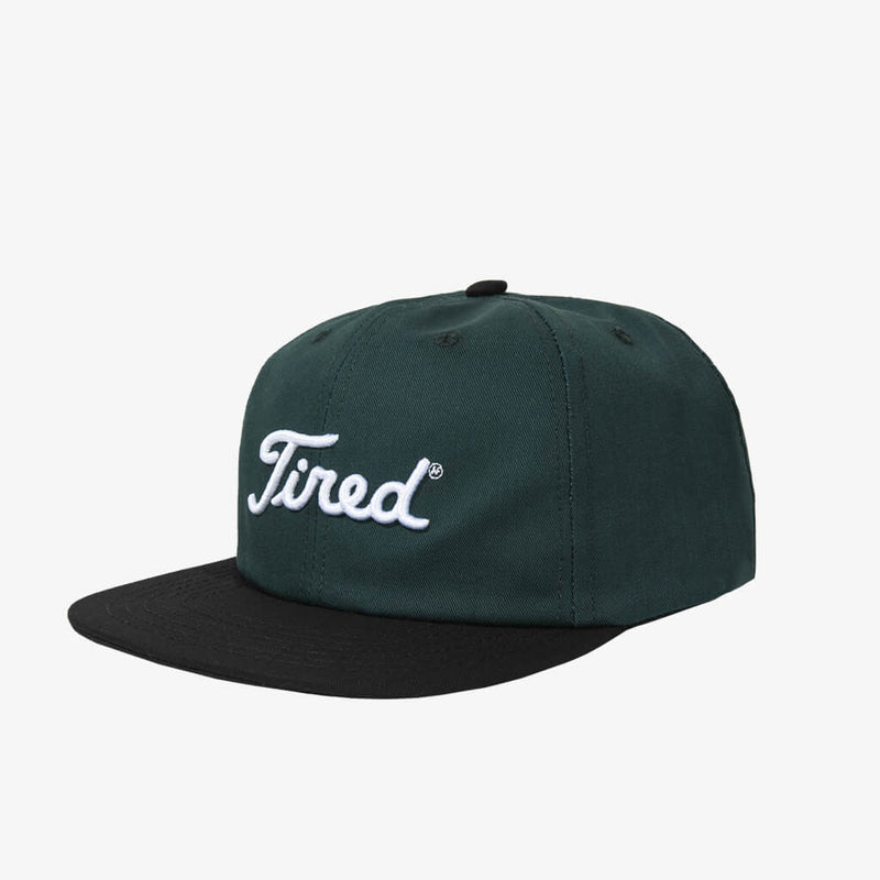 Tired Golf Logo Green Hat