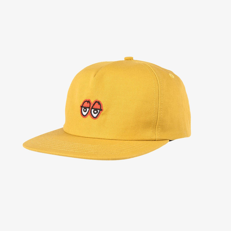 Krooked Eyes Gold & Red Snapback Hat