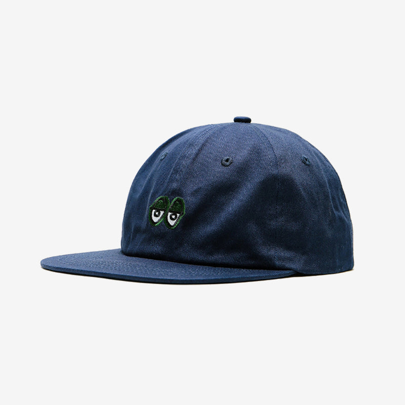 Krooked Eyes Navy & Dark green Snapback Hat