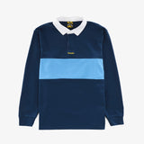 Krooked Eyes Rugby Navy Long Sleeves Polo Shirt